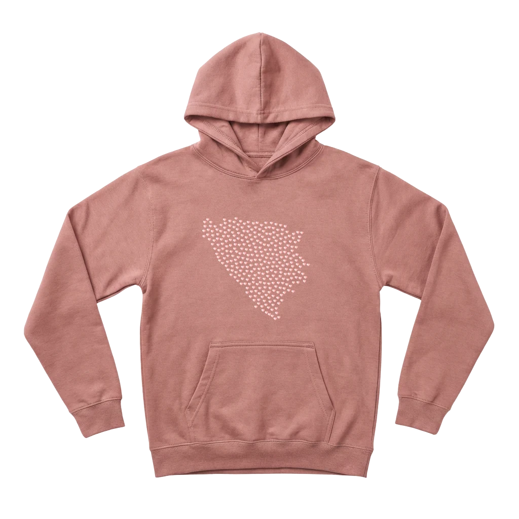 JH001K Kids` Hoodie - Roza srca - BiH mapa - €37,99